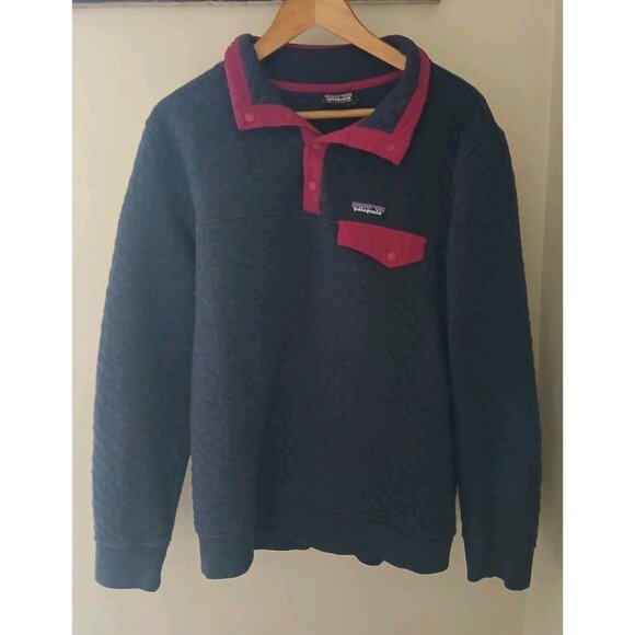 Patagonia Organic Cotton Quilted Pullover Snap T - Picture 1 of 10